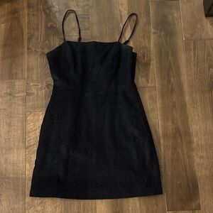 Chic Black Spaghetti Strap Mini Dress